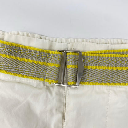 HERMES White Belted Shorts Size 42