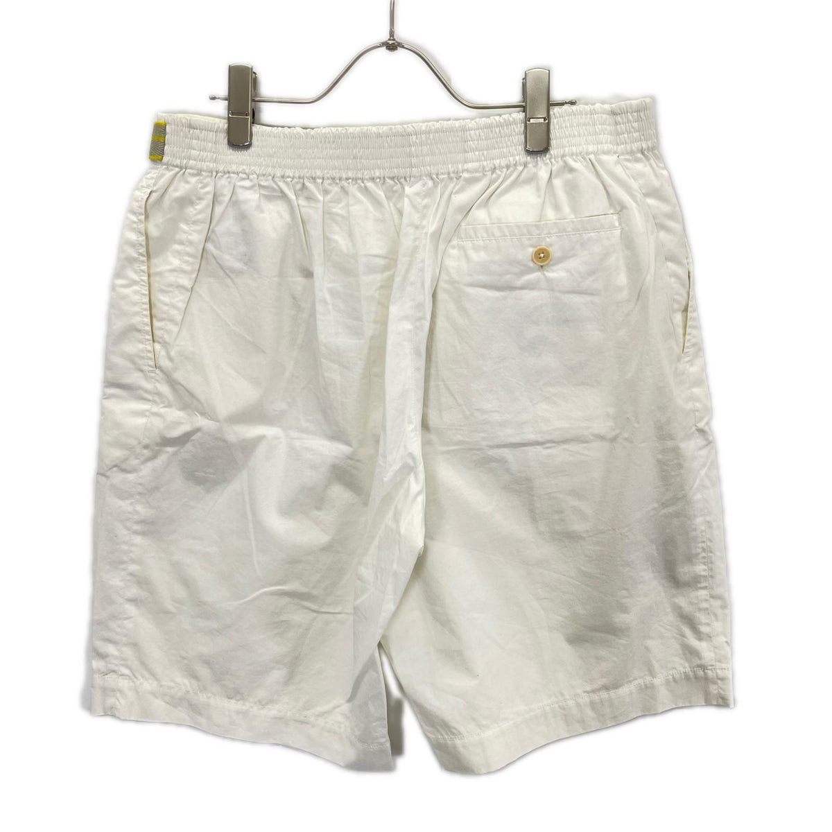 HERMES White Belted Shorts Size 42