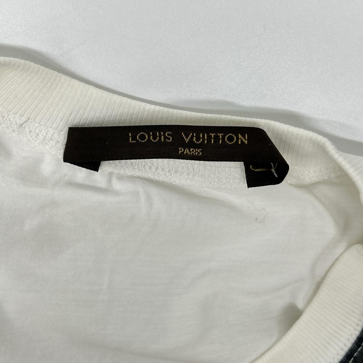 LOUIS VUITTON 2011 White Print Cotton T-Shirt Size XL