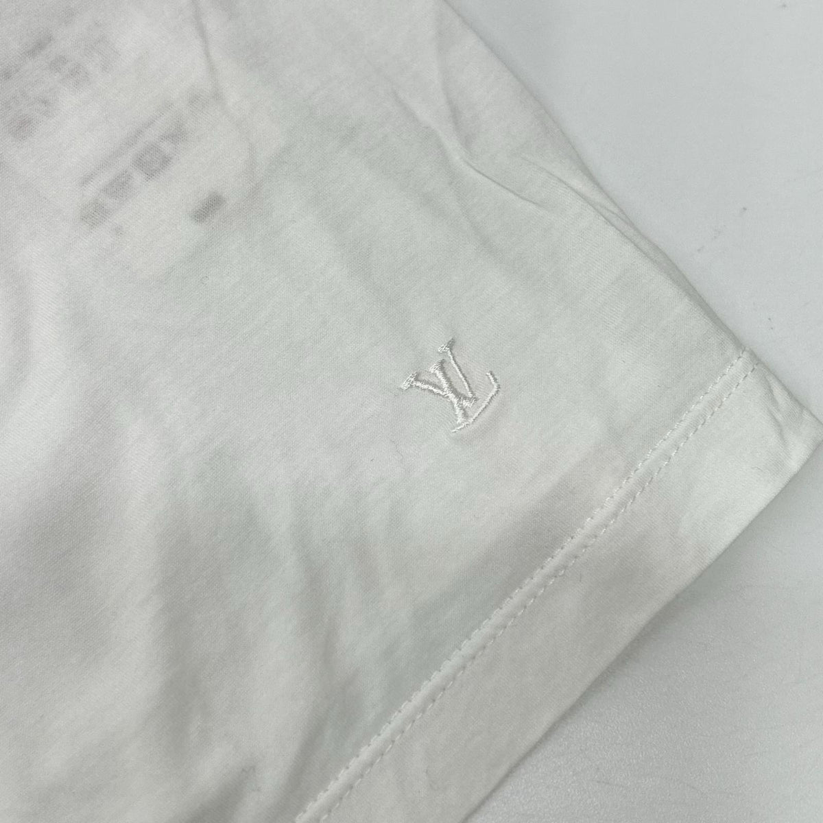 LOUIS VUITTON 2011 White Print Cotton T-Shirt Size XL