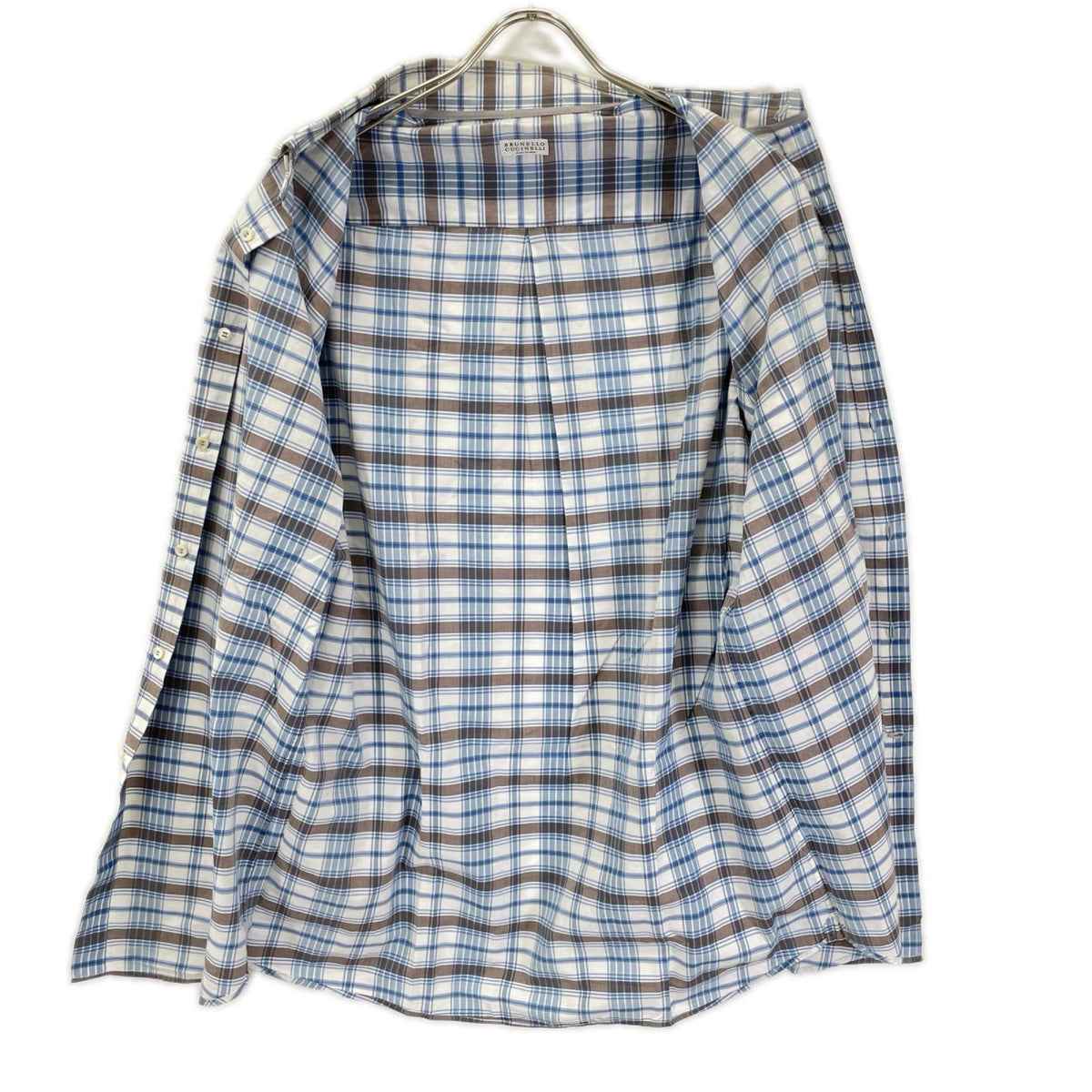 BRUNELLO CUCINELLI Check Pattern Cotton Shirt Multi Size L