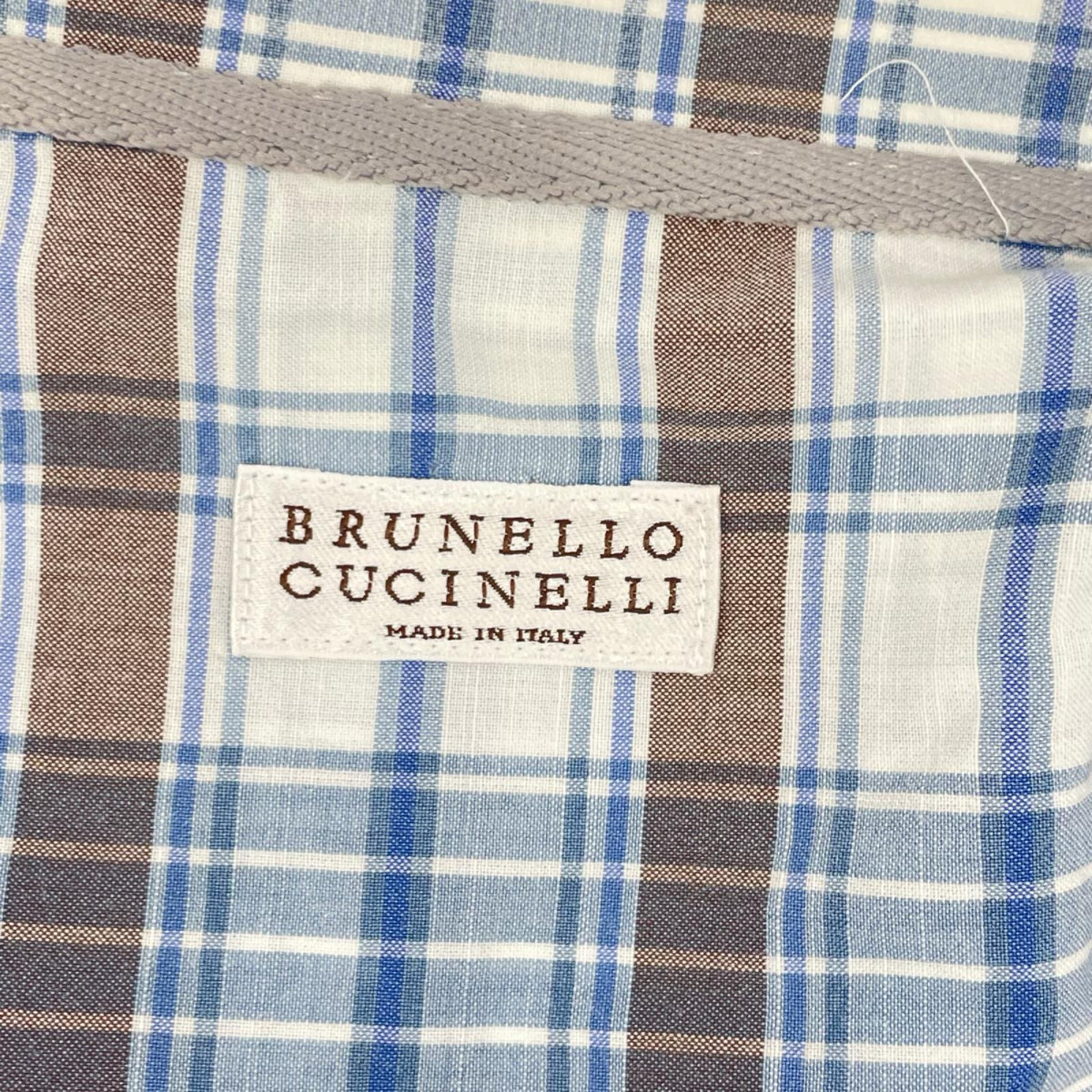 BRUNELLO CUCINELLI Check Pattern Cotton Shirt Multi Size L