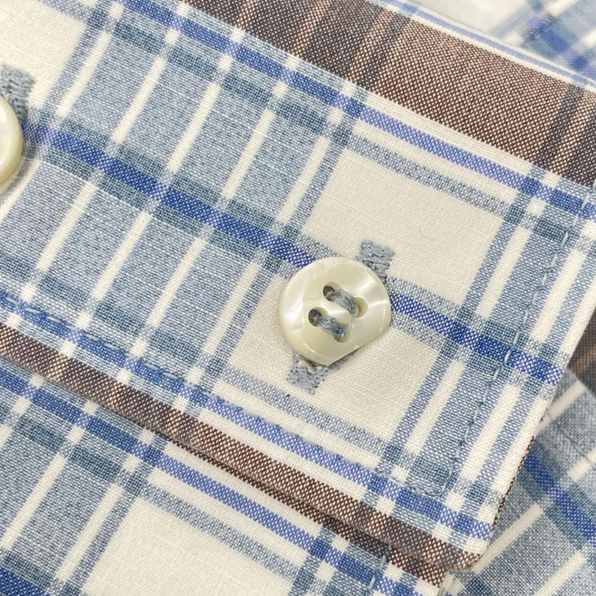 BRUNELLO CUCINELLI Check Pattern Cotton Shirt Multi Size L