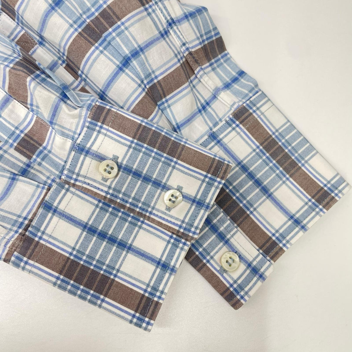 BRUNELLO CUCINELLI Check Pattern Cotton Shirt Multi Size L