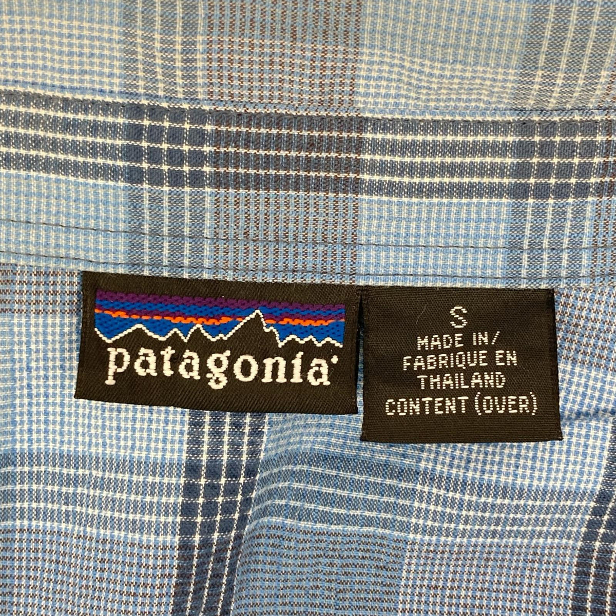 Patagonia '03 Blue Seersucker Check Shirt Size S