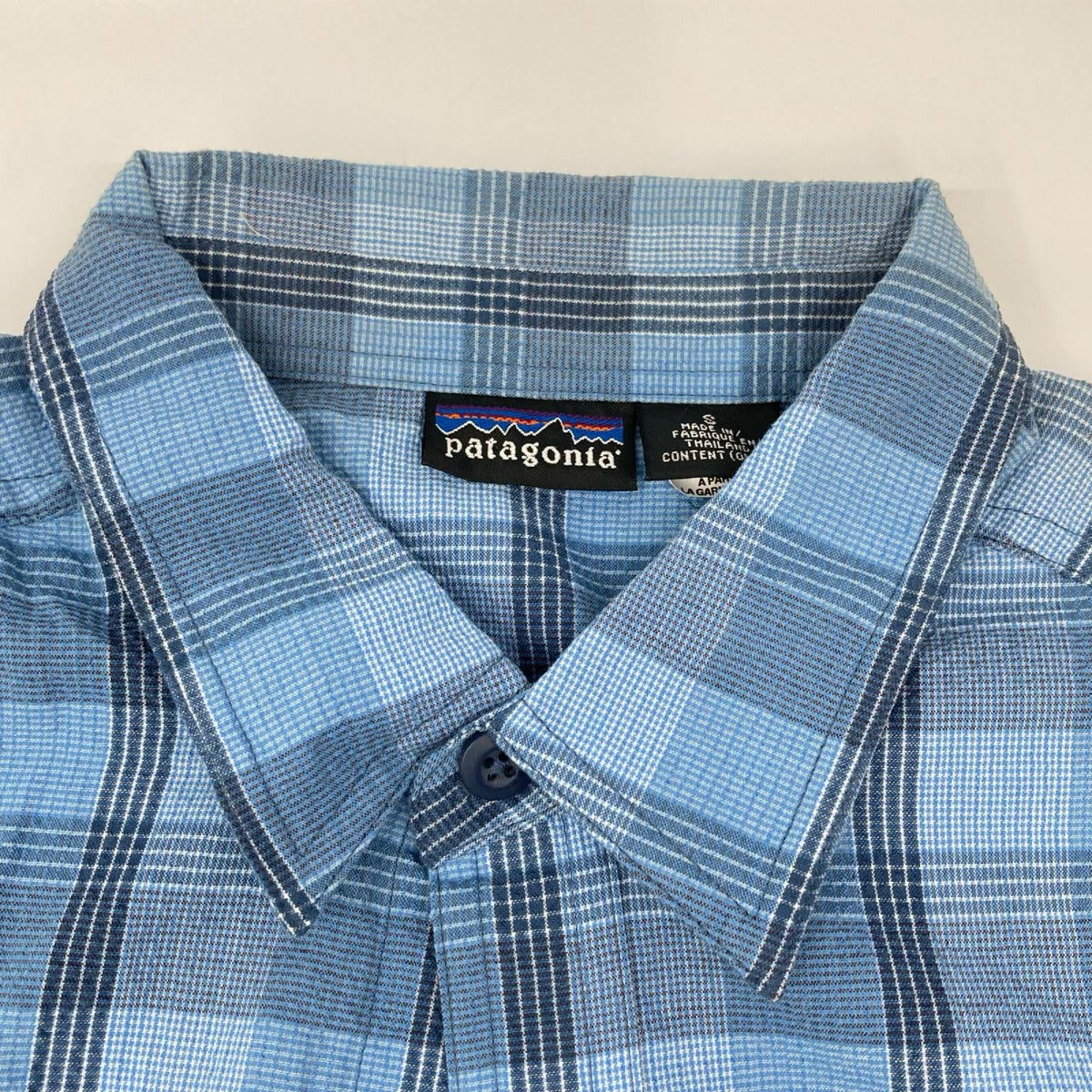Patagonia '03 Blue Seersucker Check Shirt Size S