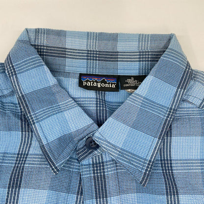 Patagonia '03 Blue Seersucker Check Shirt Size S