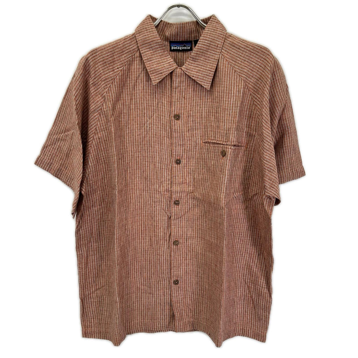 Patagonia Brown All-Over Pattern Hemp Shirt Size M
