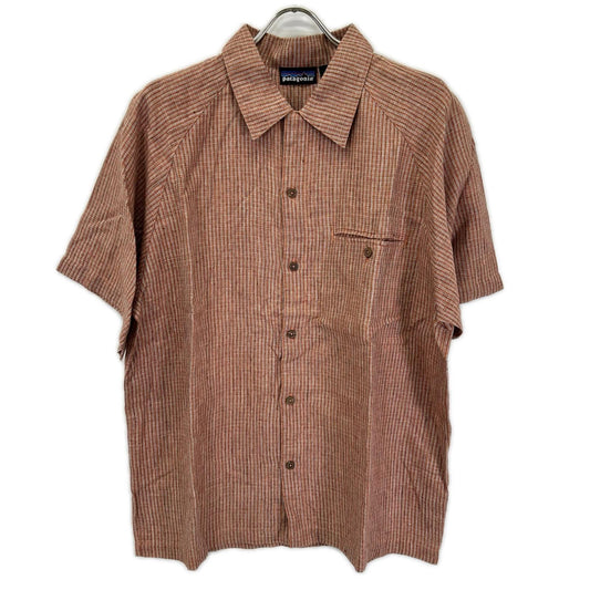 Patagonia Brown All-Over Pattern Hemp Shirt Size M