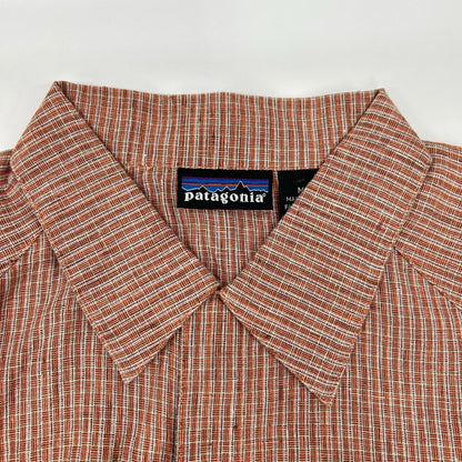 Patagonia Brown All-Over Pattern Hemp Shirt Size M