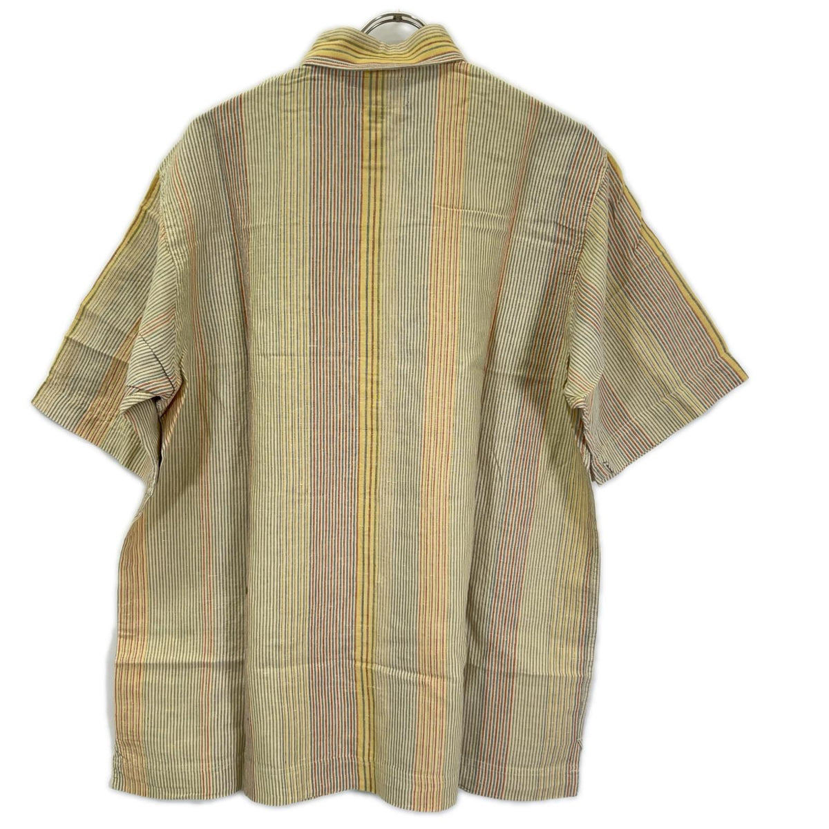 Timberland 43287 Yellow Striped Cotton Linen SS Shirt Size M