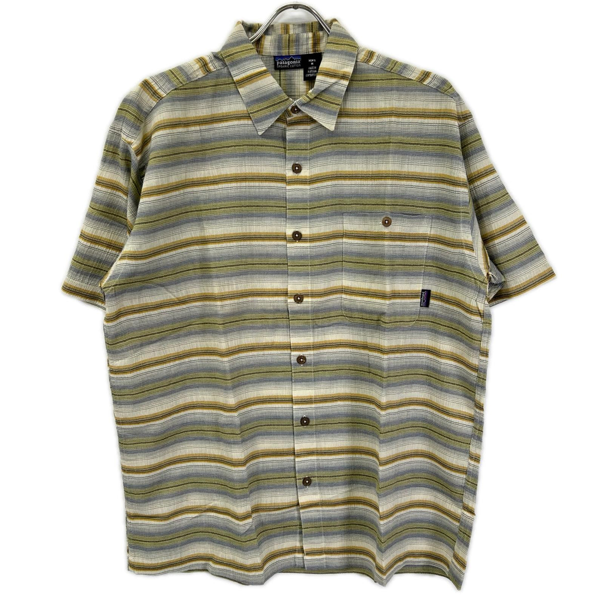 Patagonia '03 Green Stripe Cotton Shirt Size M
