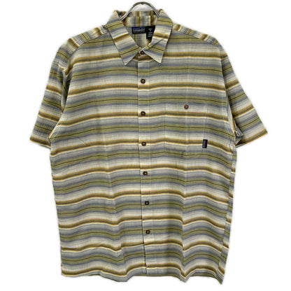 Patagonia '03 Green Stripe Cotton Shirt Size M