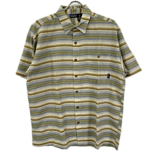 Patagonia '03 Green Stripe Cotton Shirt Size M