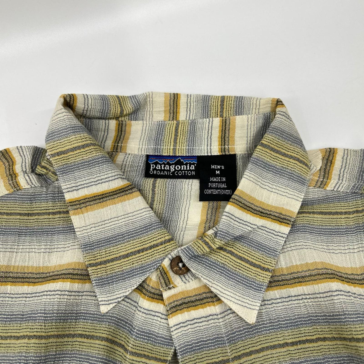 Patagonia '03 Green Stripe Cotton Shirt Size M
