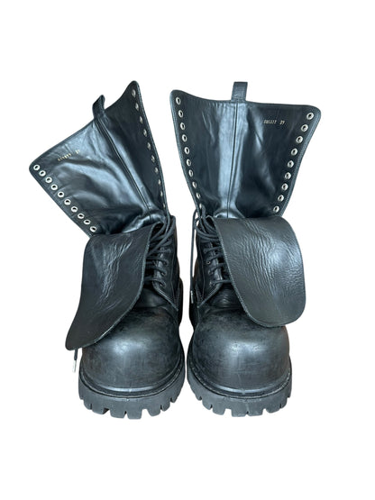 Balenciaga Black Stomper Long Boots Size EU 41