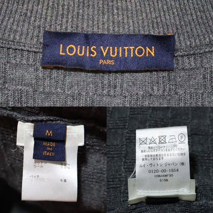 Louis Vuitton Gray Damier Leather Patch Drivers Knit Size M