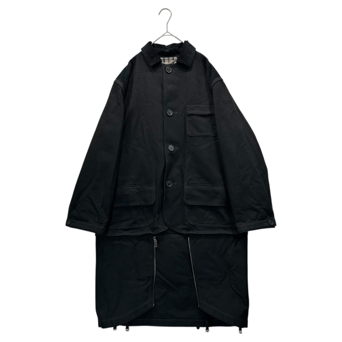 MAISON MARGIELA 24AW 4-Way Reversible Coat Black Size 36