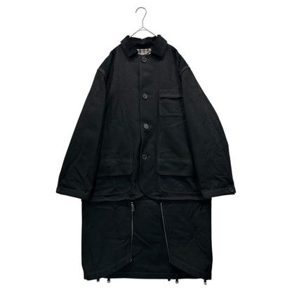 MAISON MARGIELA 24AW 4-Way Reversible Coat Black Size 36