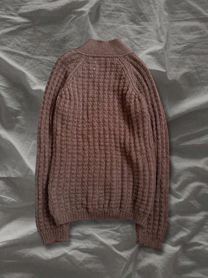 MM6 AW11 Wool Chunky 3D Knit Cardigan Low Gauge Size L