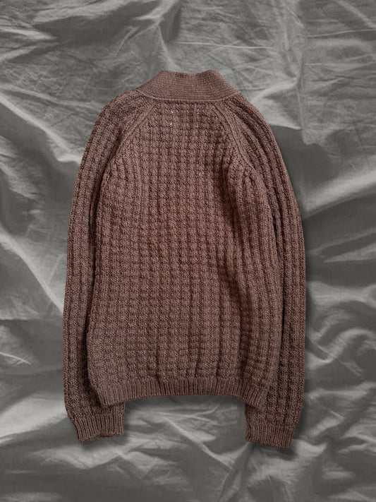 MM6 AW11 Wool Chunky 3D Knit Cardigan Low Gauge Size L