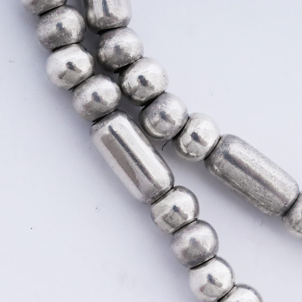TARO WASHIMI Silver Pipe Bead Necklace Size F