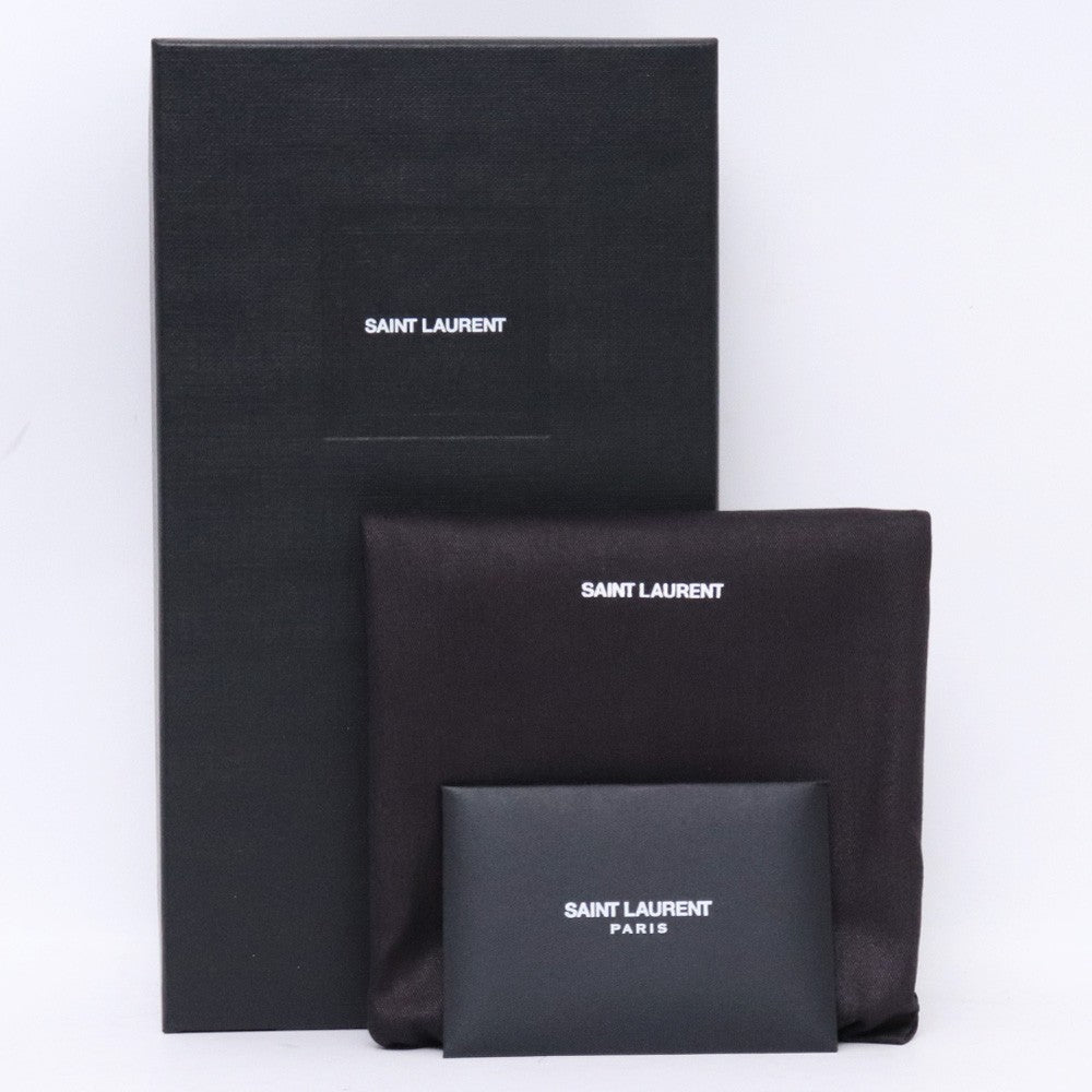 SAINT LAURENT Cassandra Zip Around Long Wallet Black Size F
