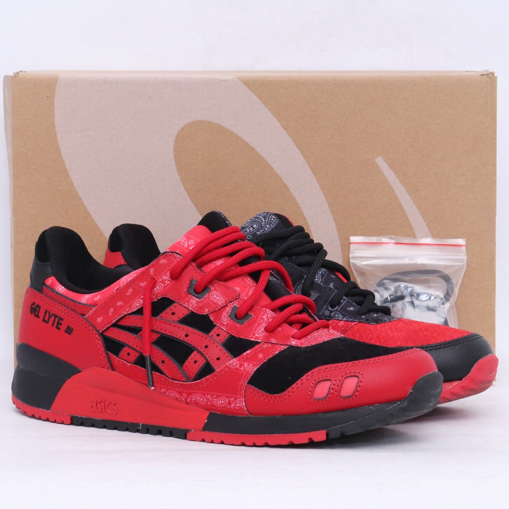 Asics RED SPIDER Gel-Lyte 3 Red Black Sneakers Size 27cm