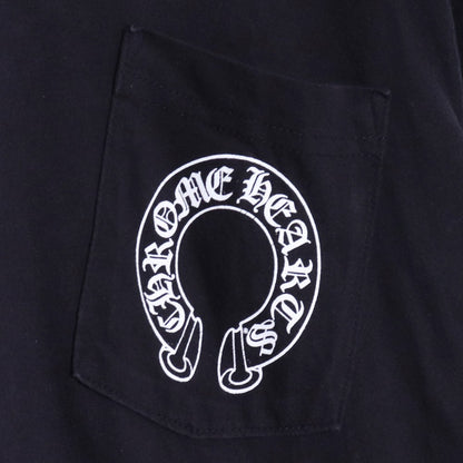 CHROME HEARTS Horseshoe Floral Cross T-Shirt Black Size L
