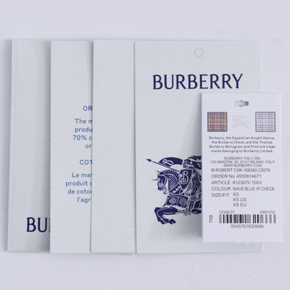 BURBERRY 26SS Regular Fit Check Long Shirt Gray Size XS