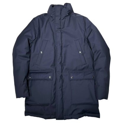 PAUL SMITH Loro Piana Fur Trimmed Jacket Navy/Beige Size S