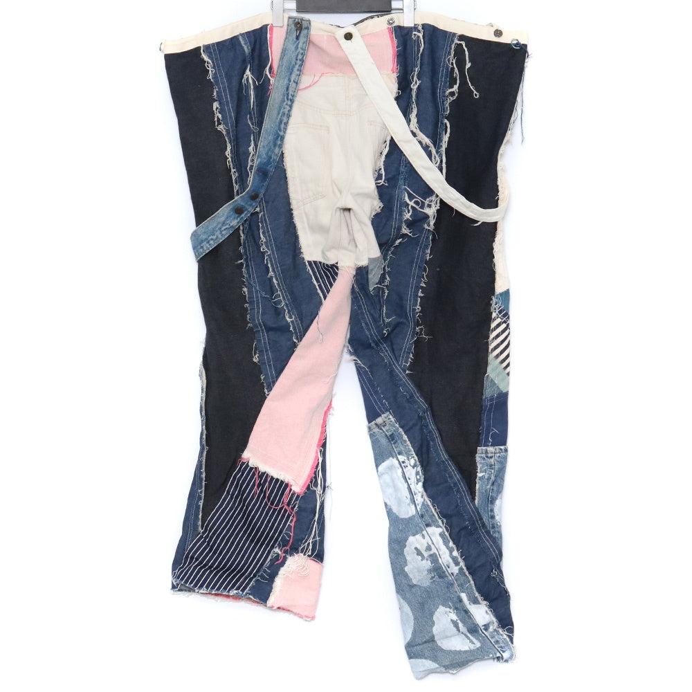 NISAI "Akuto Niji" Remake Denim Overalls Blue Free Size