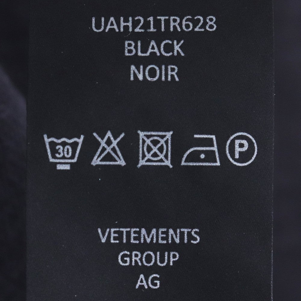 VETEMENTS Logo Tape Pullover Sweatshirt Black Size S