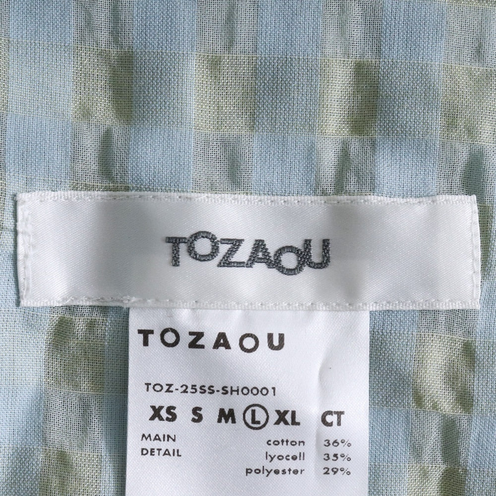 TOZAOU 25SS Cook Lining Check Shirt Blue Size L