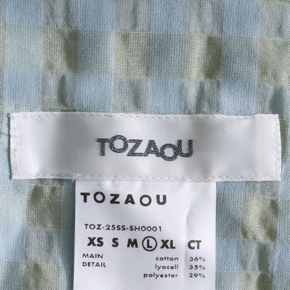 TOZAOU 25SS Cook Lining Check Shirt Blue Size L