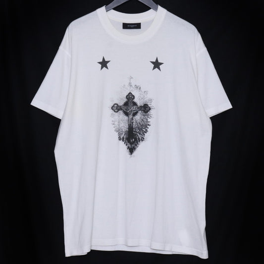 GIVENCHY Star Cross Print T-Shirt White