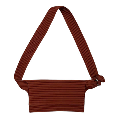 PLEATS PLEASE Pleated Shoulder Bag Brick Color Size FREE