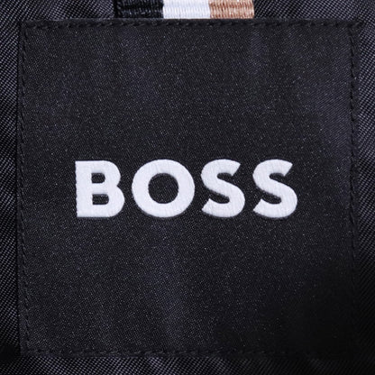 HUGO BOSS Hybrid Quilted Leather Down Jacket Black Size 48