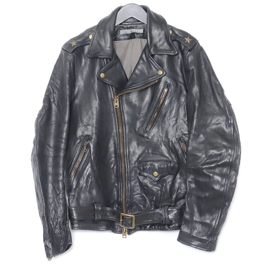 FRANCIST MORKS Horse Leather Double Jacket Black Size 3