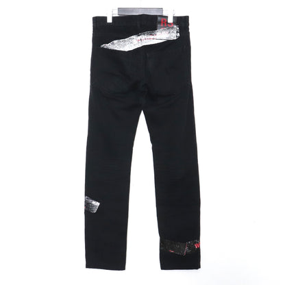 RAF SIMONS 17SS Black Regular Fit Patch Jeans Size 28