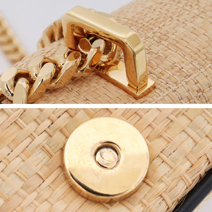 BURBERRY Horseferry Print Small Lola Chain Bag Beige Size F