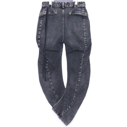ISO x ANACHRONORM 25AW Damaged Curve Denim Gray Size 1