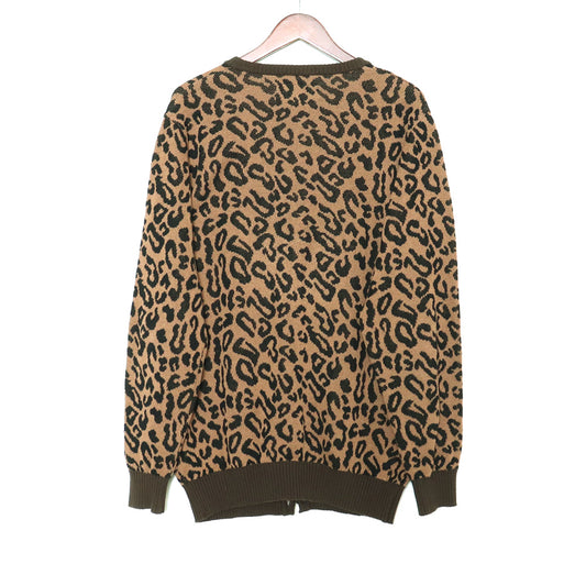 WACKOMARIA 21SS Leopard Jacquard Cardigan Brown Size M