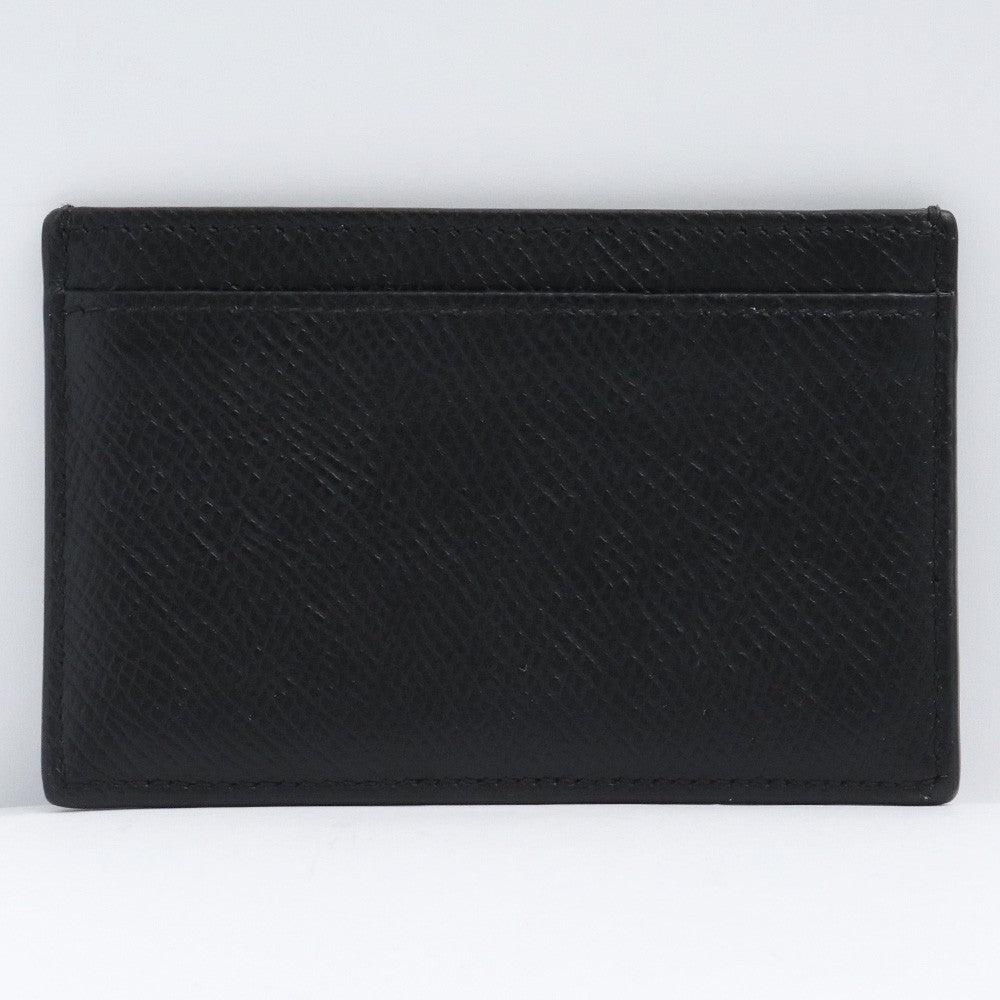 CELINE Grained Calfskin Card Holder Black Wallet Size F