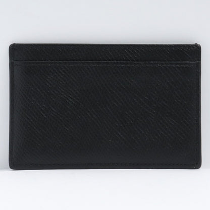 CELINE Grained Calfskin Card Holder Black Wallet Size F
