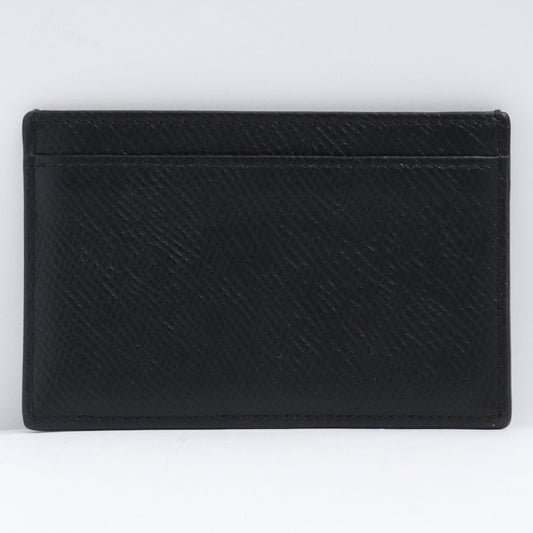 CELINE Grained Calfskin Card Holder Black Wallet Size F