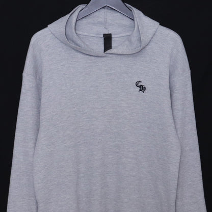 CHROME HEARTS Y NOT CH Logo Thermal Hoodie Gray Size M
