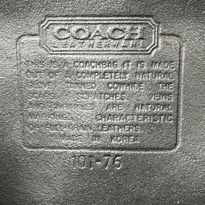 OLD COACH Vintage Turnlock All-Leather Backpack Black
