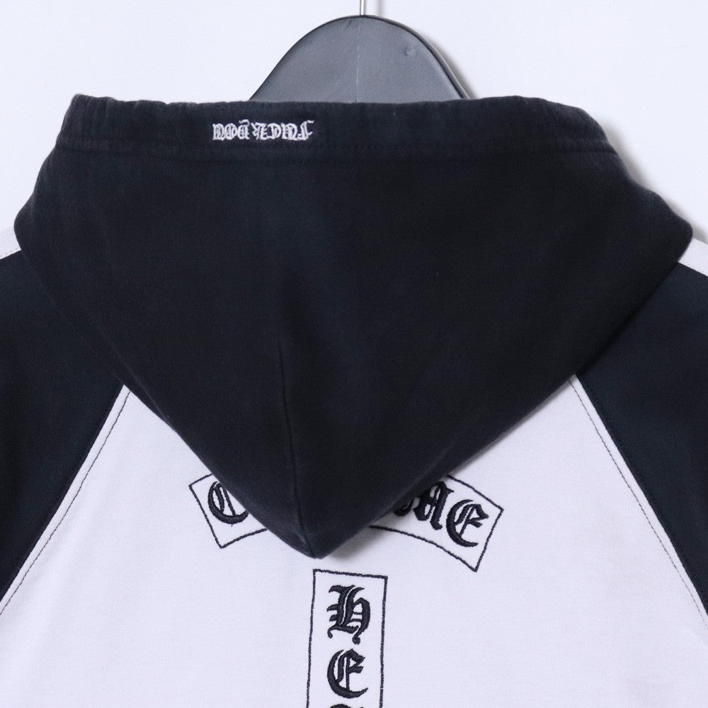 CHROME HEARTS OLD T-Bar Logo Raglan Hoodie White Size XS