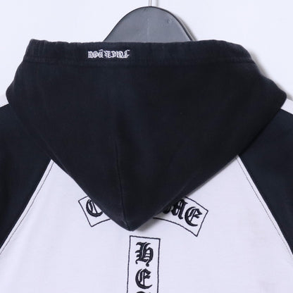 CHROME HEARTS OLD T-Bar Logo Raglan Hoodie White Size XS